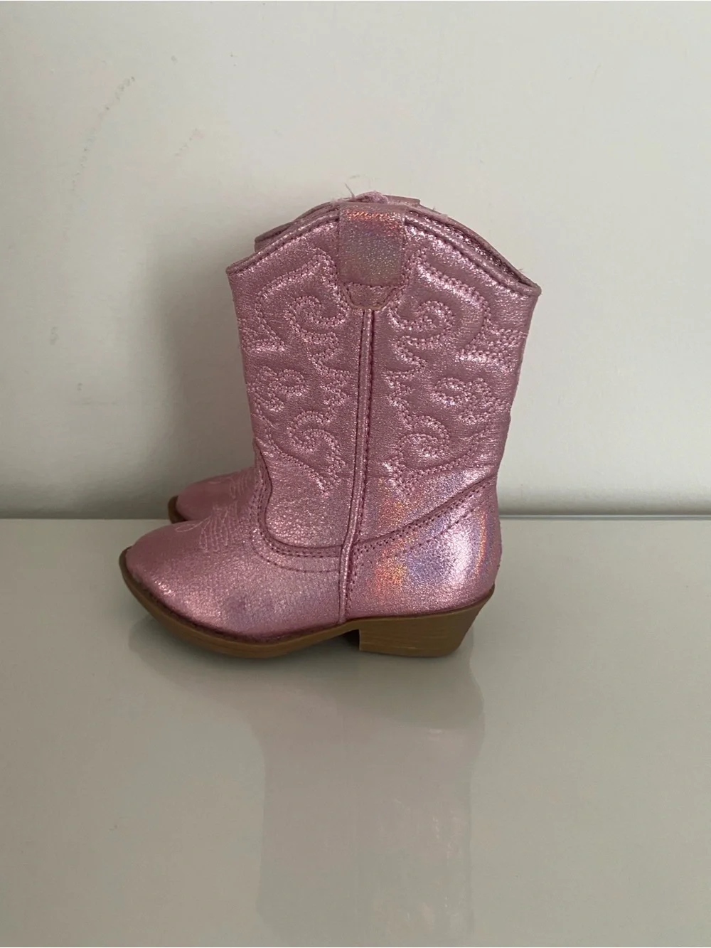 Tucker + Tate Metallic Pink Girls' Cowboy Boots